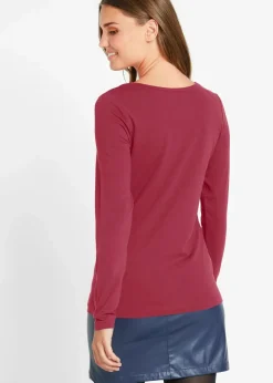 bonprix Shirts & Tops|Basics^Figurbetontes Langarmshirt rot