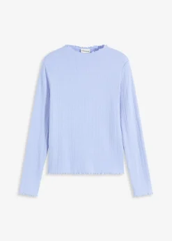bonprix Shirts & Tops^Figurbetontes Rippshirt perlblau
