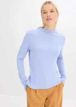 bonprix Shirts & Tops^Figurbetontes Rippshirt perlblau