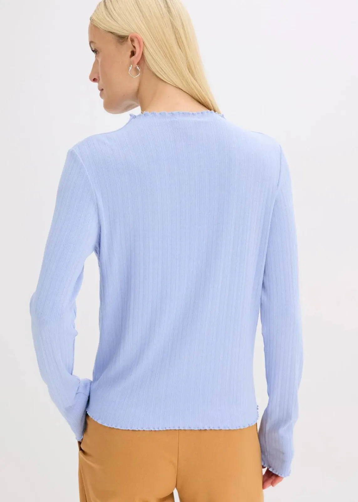 bonprix Shirts & Tops^Figurbetontes Rippshirt perlblau