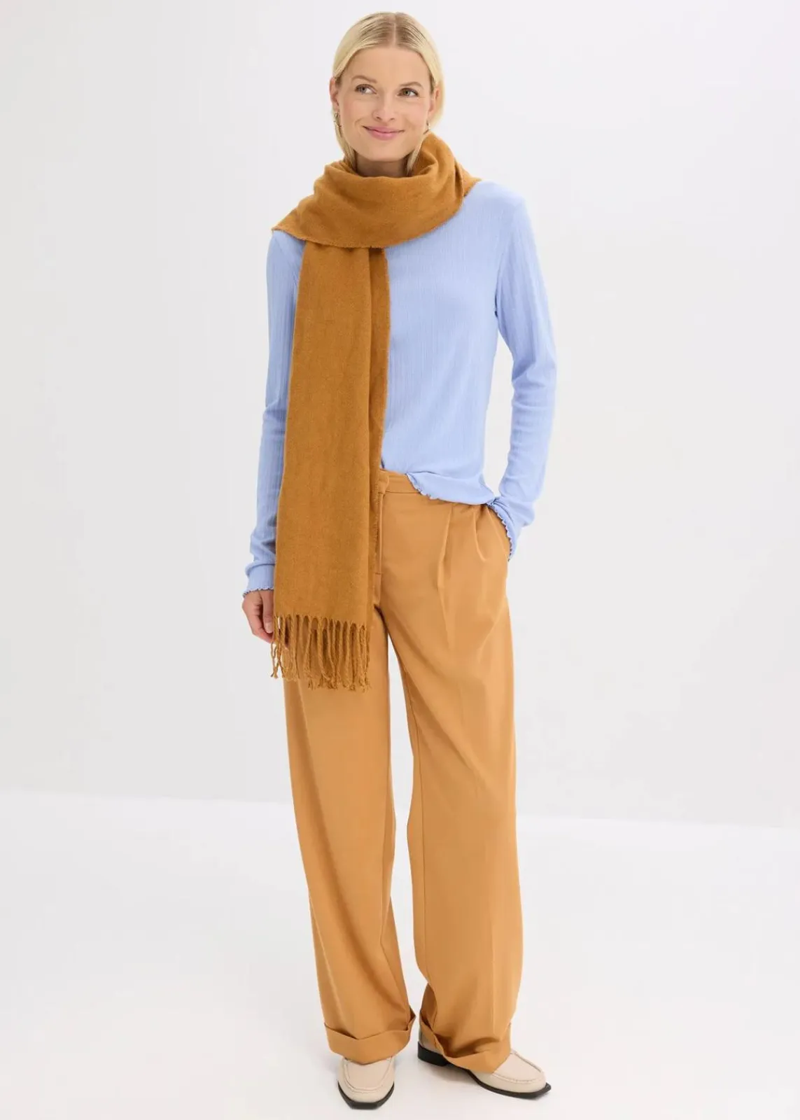 bonprix Shirts & Tops^Figurbetontes Rippshirt perlblau
