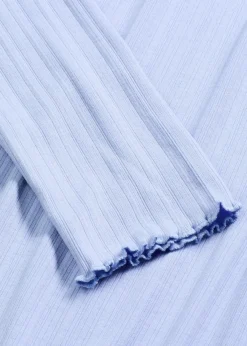 bonprix Shirts & Tops^Figurbetontes Rippshirt perlblau