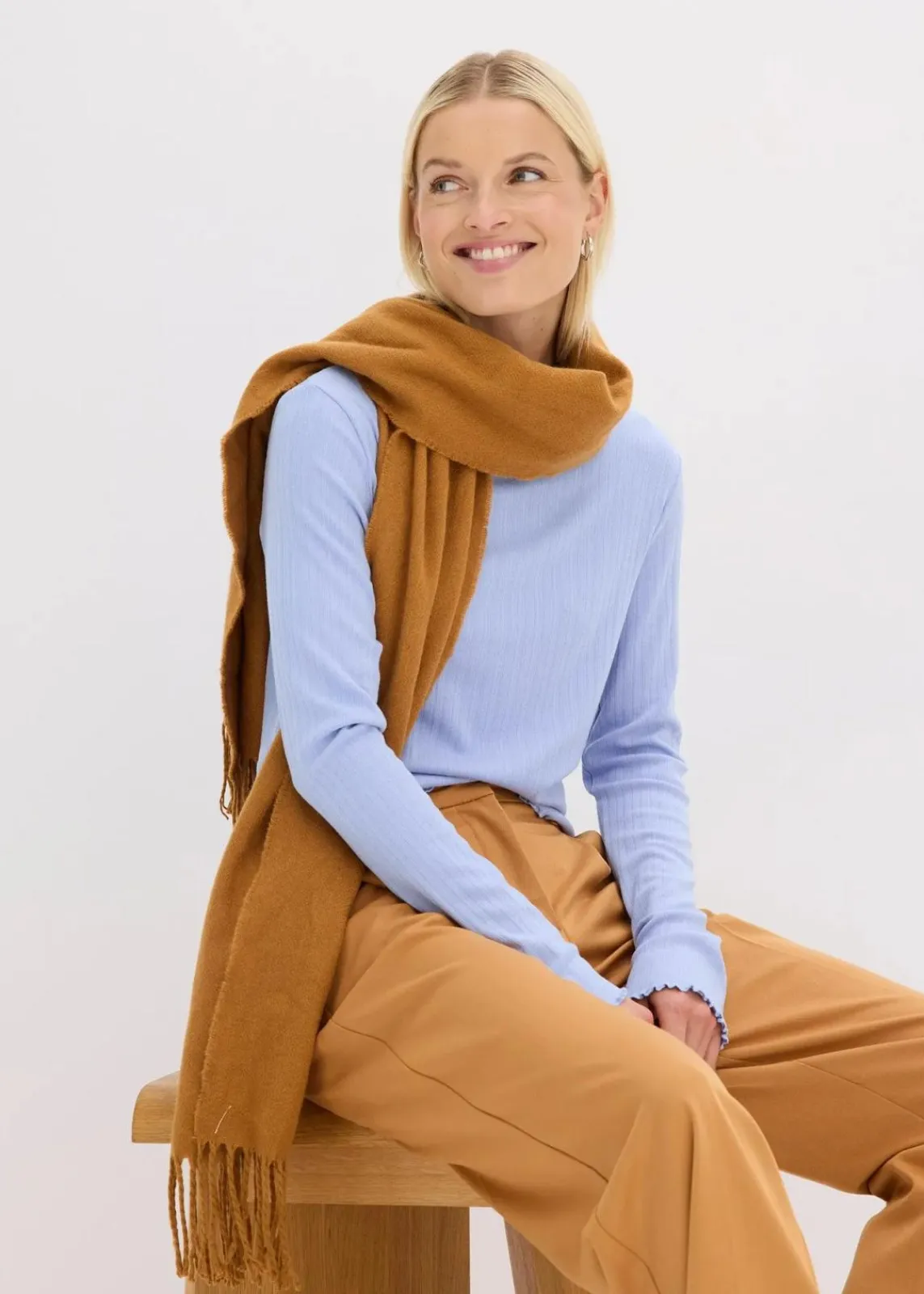 bonprix Shirts & Tops^Figurbetontes Rippshirt perlblau