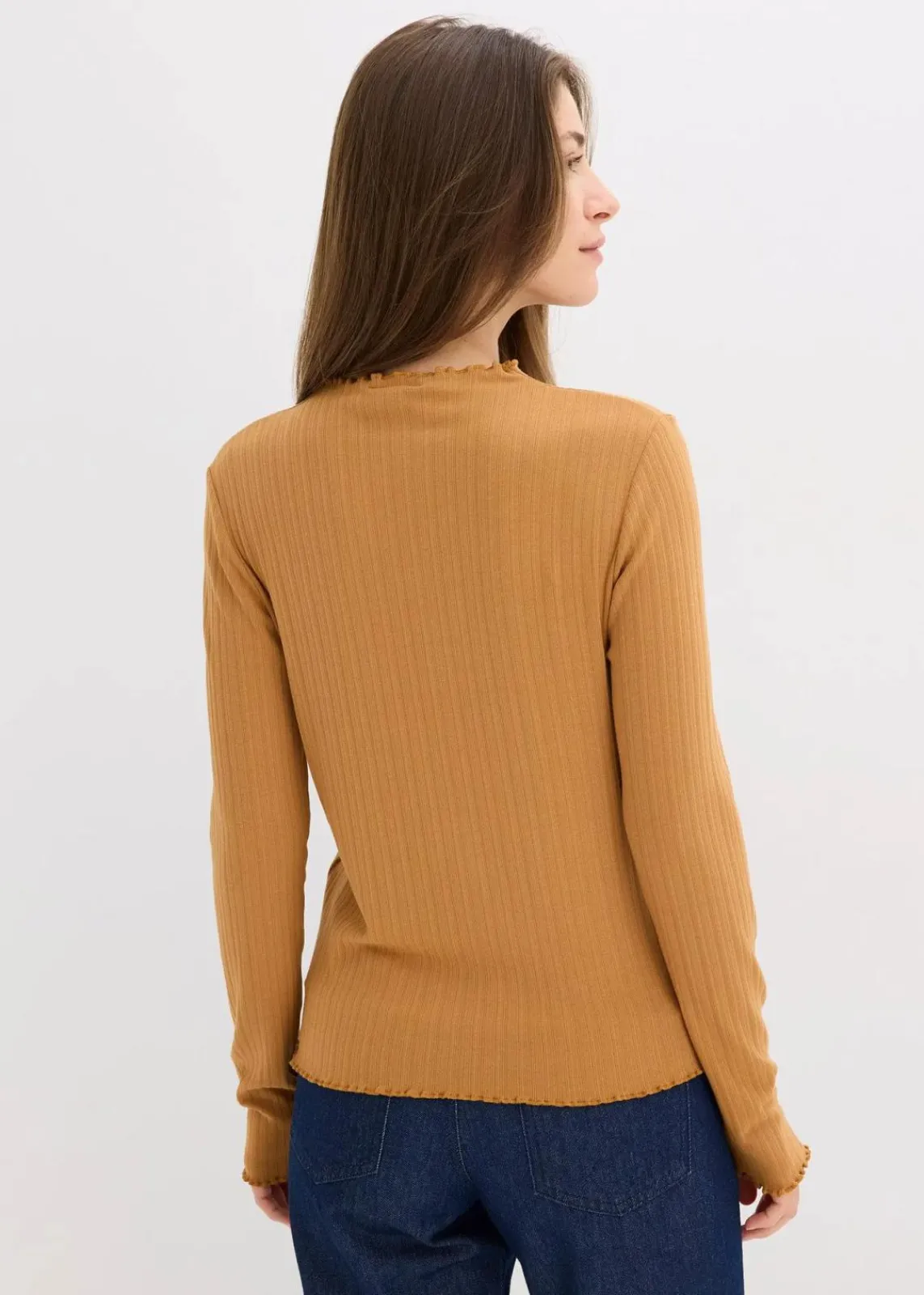 bonprix Shirts & Tops^Figurbetontes Rippshirt haselnuss