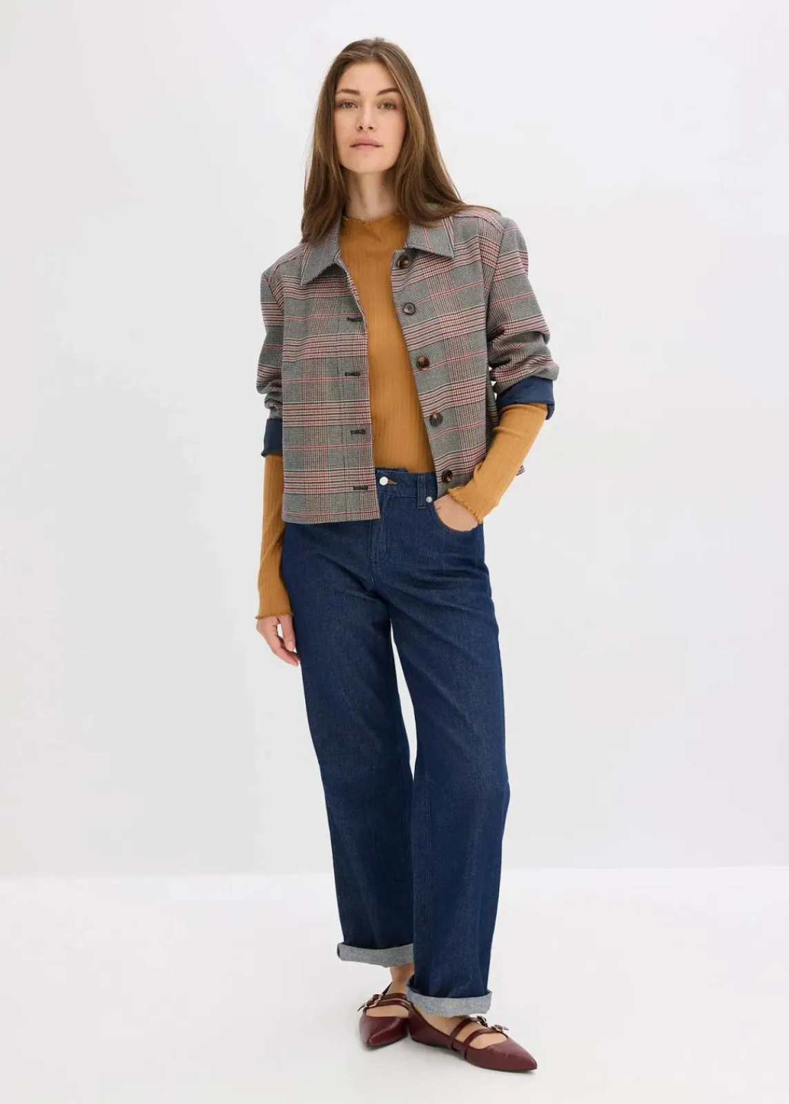 bonprix Shirts & Tops^Figurbetontes Rippshirt haselnuss