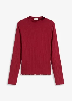 bonprix Shirts & Tops^Figurbetontes Rippshirt pflaumenrot