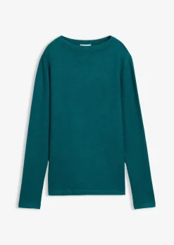 bonprix Strickmode|Nachhaltigere Materialien^Figurbetontes Strickshirt petrol