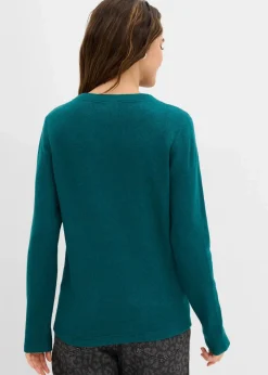 bonprix Strickmode|Nachhaltigere Materialien^Figurbetontes Strickshirt petrol