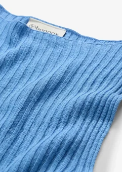 bonprix Strickmode|Shirts & Tops^Figurbetontes Stricktop aus Viskose-Mix mittelblau
