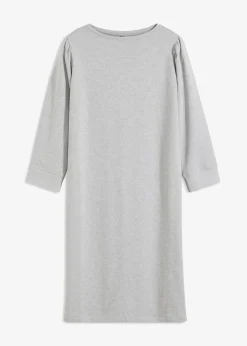 bonprix Bekleidung·Blusen & Tuniken|Sweat^Figurumspielendes Sweatkleid hellgrau meliert