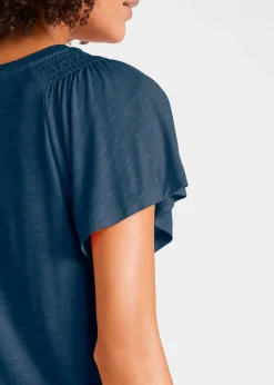 bonprix Shirts & Tops|Nachhaltigere Materialien^Flammgarn-Shirt mit Flügelärmeln beere
