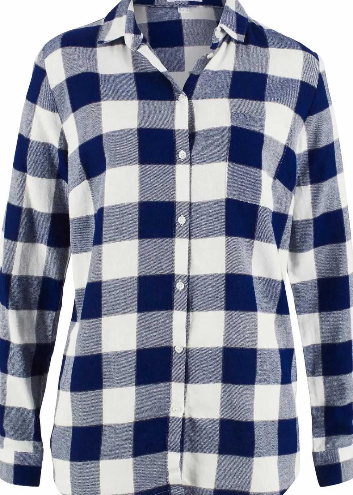 bonprix Bekleidung·Jacken & Mäntel|Blusen & Tuniken^Flanellhemd mitternachtsblau kariert