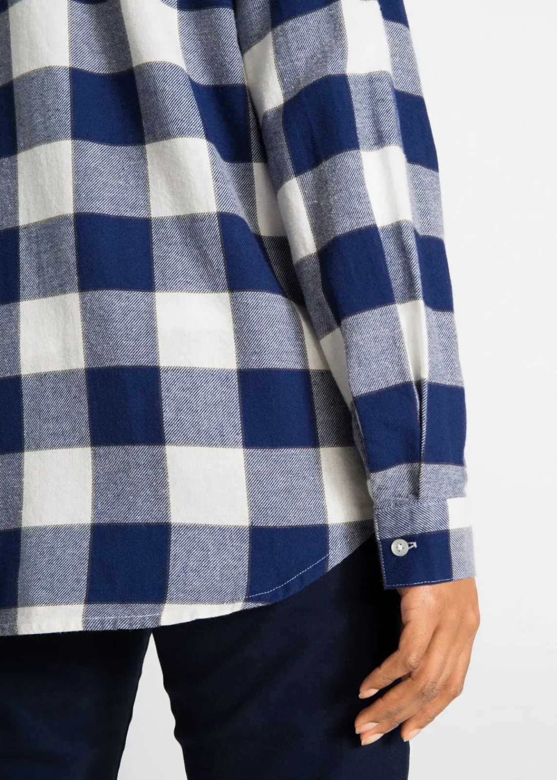 bonprix Bekleidung·Jacken & Mäntel|Blusen & Tuniken^Flanellhemd mitternachtsblau kariert