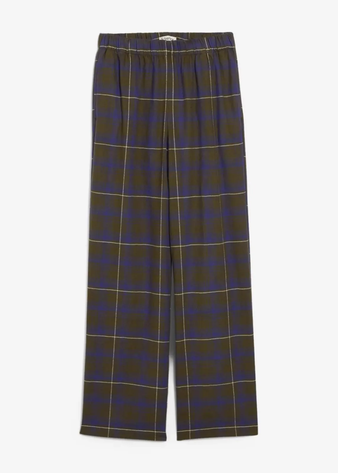 bonprix Hosen|Bekleidung·Kleider^Flanellhose aus reiner Bio-Baumwolle dunkeloliv kariert