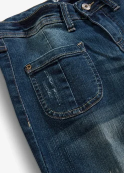 bonprix Bekleidung·Shirts & Tops|Jeans^Flared Jeans Low Waist, Stretch nachtblau denim