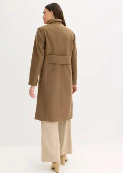 bonprix Jacken & Mäntel|Bekleidung·Hosen^Flauschmantel mit abnehmbaren Ärmeln walnussbraun