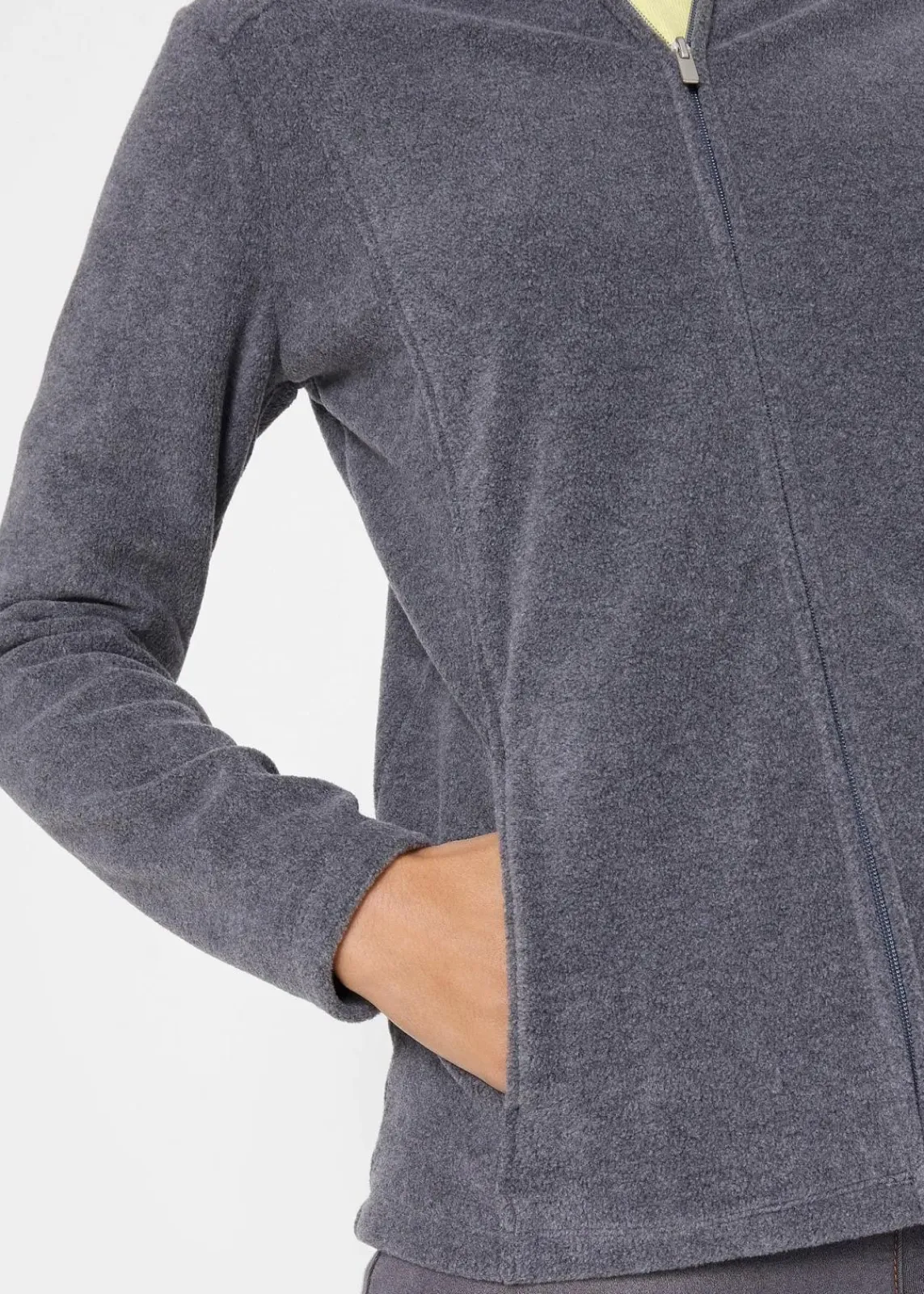 bonprix Jacken & Mäntel|Sweat^Fleecejacke grau meliert