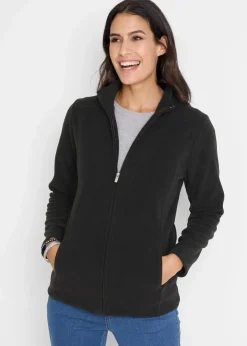 bonprix Bekleidung·Blusen & Tuniken|Bekleidung·Hosen^Fleecejacke schwarz