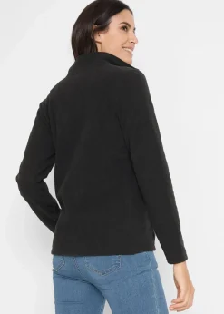 bonprix Bekleidung·Blusen & Tuniken|Bekleidung·Hosen^Fleecejacke schwarz