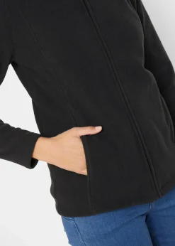 bonprix Bekleidung·Blusen & Tuniken|Bekleidung·Hosen^Fleecejacke schwarz