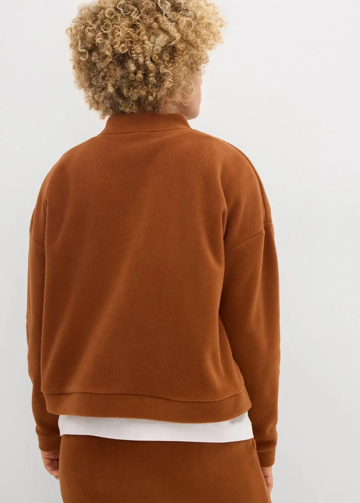 bonprix Bekleidung·Blusen & Tuniken|Zweiteiler & Sets^Fleecepullover ziegelbraun