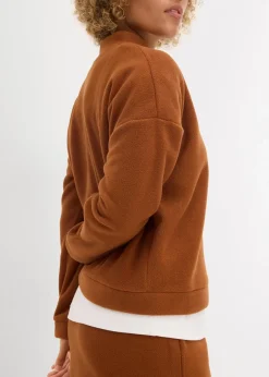bonprix Bekleidung·Blusen & Tuniken|Zweiteiler & Sets^Fleecepullover ziegelbraun