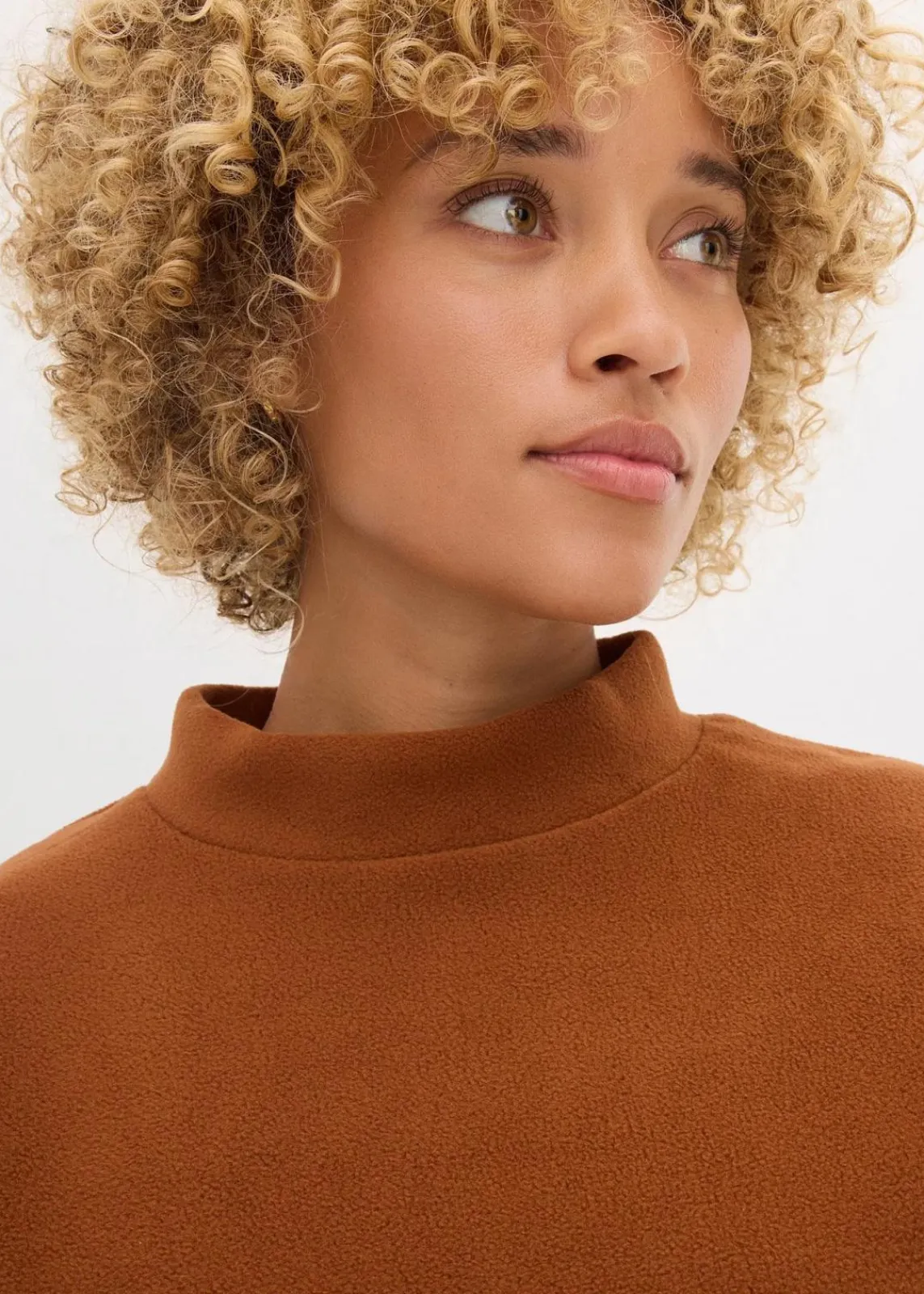 bonprix Bekleidung·Blusen & Tuniken|Zweiteiler & Sets^Fleecepullover ziegelbraun