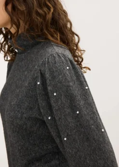 bonprix Shirts & Tops^Fleeceshirt aus fließendem Viskose-Mix anthrazit meliert