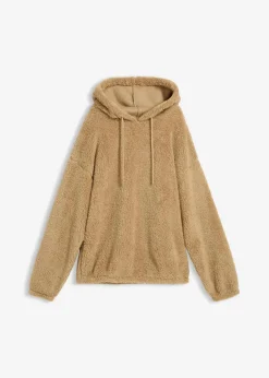 bonprix Bekleidung·Blusen & Tuniken|Sweat^Fleeceshirt aus Teddy hellkhaki