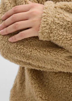 bonprix Bekleidung·Blusen & Tuniken|Sweat^Fleeceshirt aus Teddy hellkhaki
