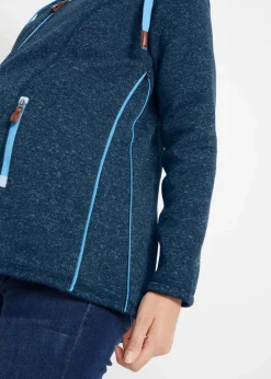 bonprix Bekleidung·Blazer|Umstandsmode^Fleece-Umstands- und Tragejacke dunkelblau/mittelblau meliert