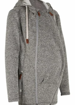 bonprix Umstandsmode|Bekleidung·Blazer^Fleece-Umstands- und Tragejacke schiefergrau/mattsilber meliert