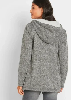 bonprix Umstandsmode|Bekleidung·Blazer^Fleece-Umstands- und Tragejacke schiefergrau/mattsilber meliert