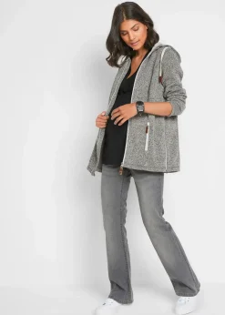 bonprix Umstandsmode|Bekleidung·Blazer^Fleece-Umstands- und Tragejacke schiefergrau/mattsilber meliert