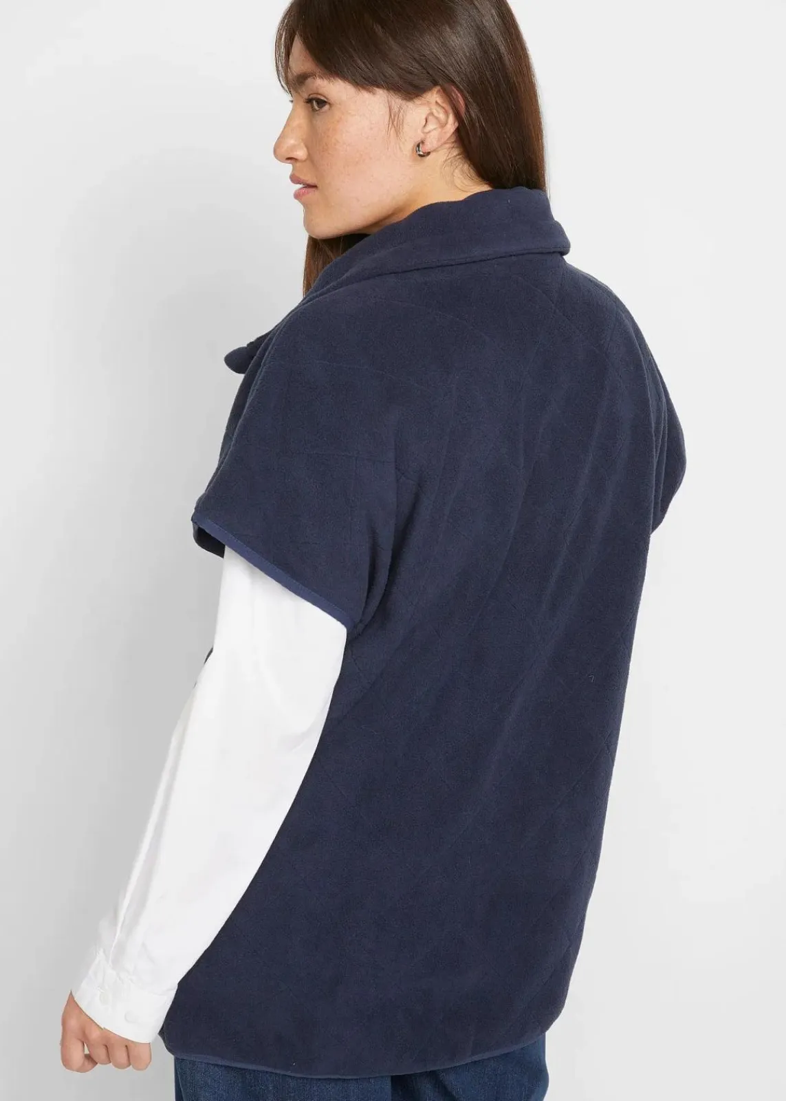 bonprix Sweat|Jacken & Mäntel^Fleece-Weste aus recyceltem Polyester dunkelblau