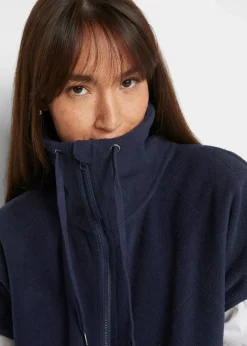 bonprix Sweat|Jacken & Mäntel^Fleece-Weste aus recyceltem Polyester dunkelblau