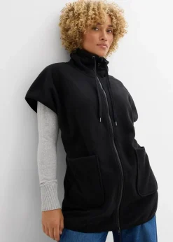 bonprix Nachhaltigere Materialien|Jacken & Mäntel^Fleece-Weste aus recyceltem Polyester schwarz