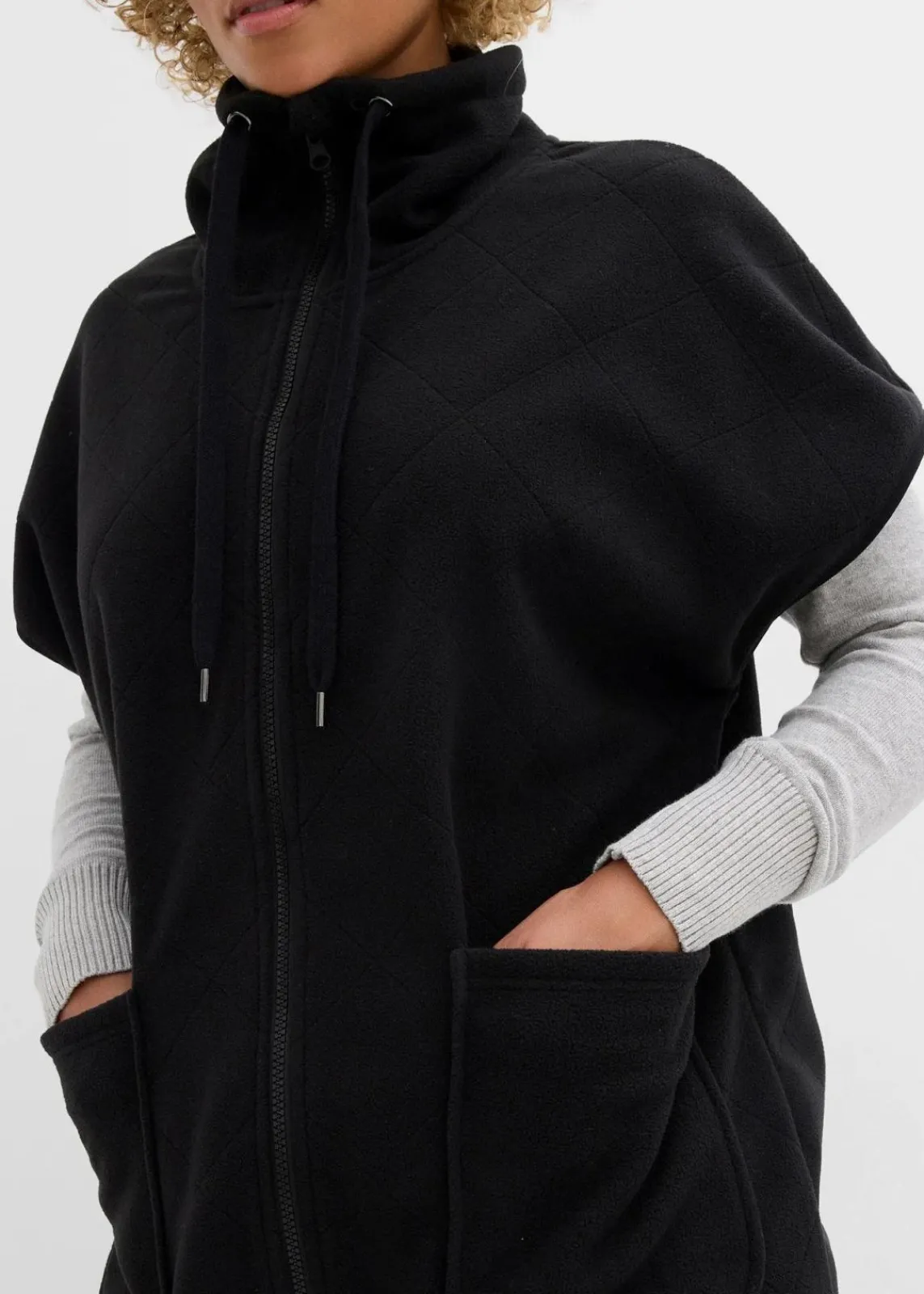 bonprix Nachhaltigere Materialien|Jacken & Mäntel^Fleece-Weste aus recyceltem Polyester schwarz