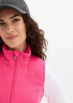 bonprix Bekleidung·Blusen & Tuniken|Bekleidung·Hosen^Fleece-Weste mit Taschen pinklady