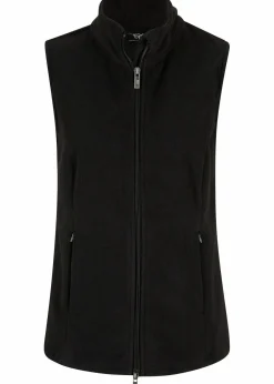 bonprix Jacken & Mäntel|Sweat^Fleece-Weste mit Taschen schwarz