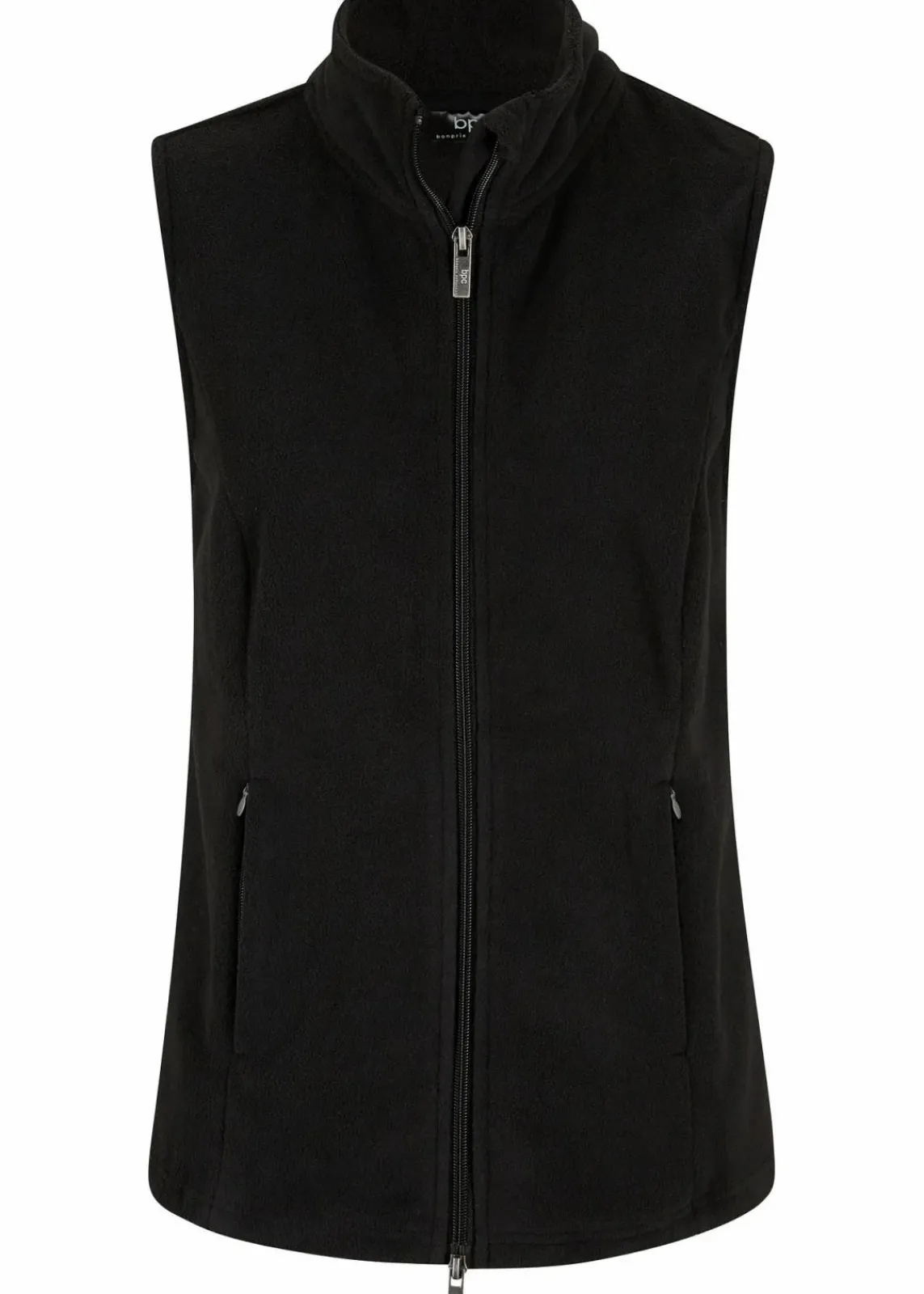 bonprix Jacken & Mäntel|Sweat^Fleece-Weste mit Taschen schwarz