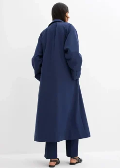 bonprix Bekleidung·Hosen|Jacken & Mäntel^Fließender Trenchcoat dunkelblau