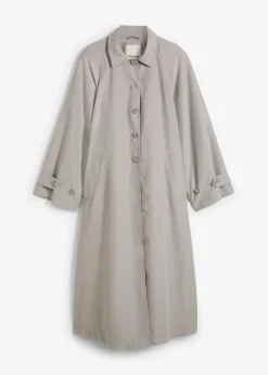 bonprix Jacken & Mäntel|Bekleidung·Hosen^Fließender Trenchcoat schattengrau