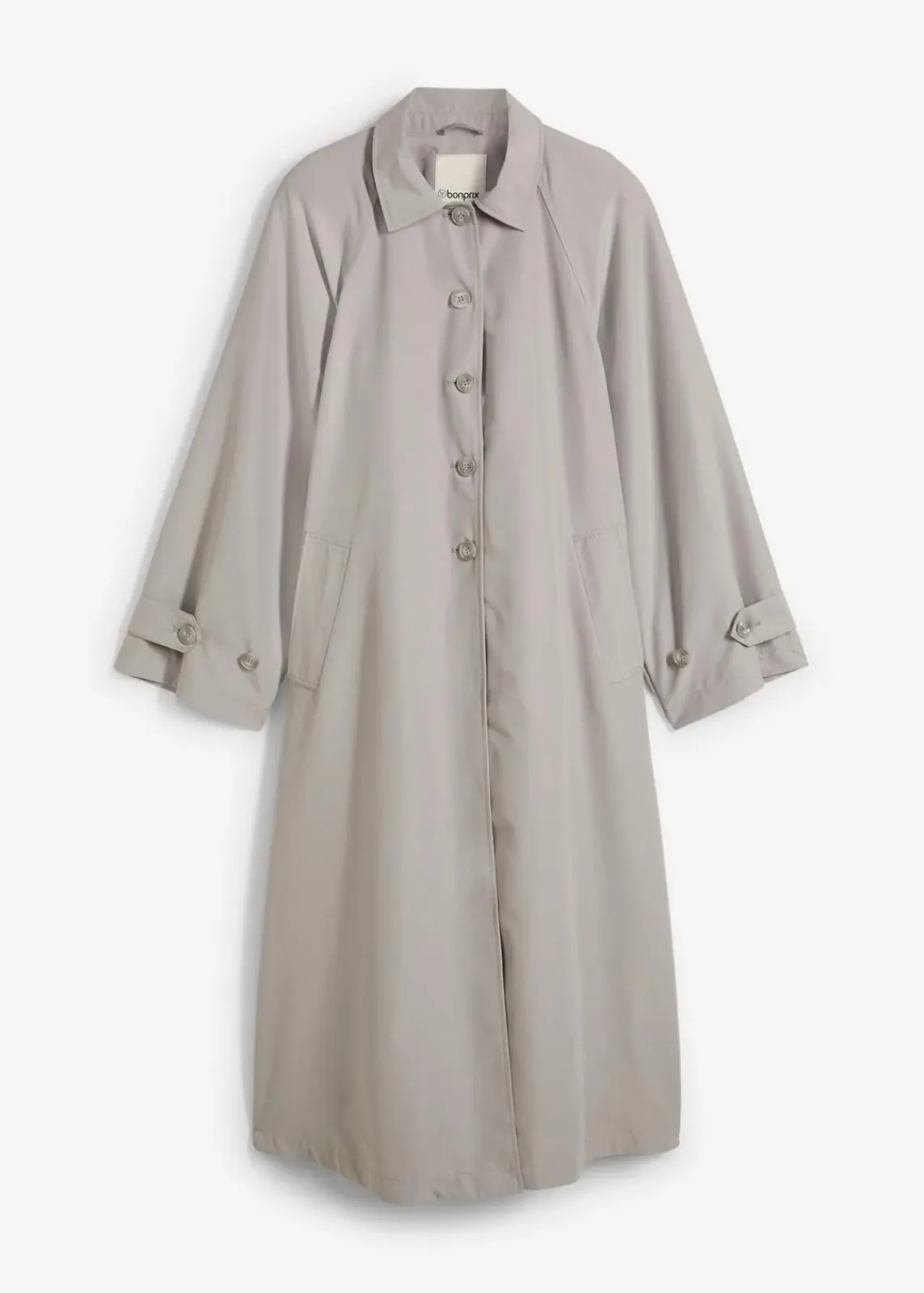 bonprix Jacken & Mäntel|Bekleidung·Hosen^Fließender Trenchcoat schattengrau