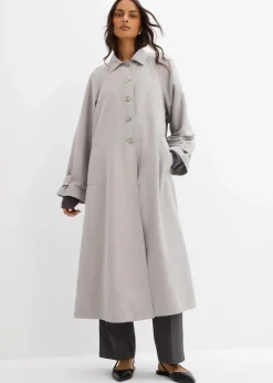 bonprix Jacken & Mäntel|Bekleidung·Hosen^Fließender Trenchcoat schattengrau