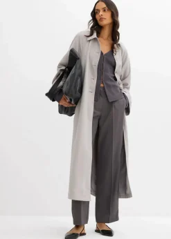 bonprix Jacken & Mäntel|Bekleidung·Hosen^Fließender Trenchcoat schattengrau