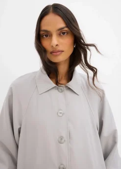 bonprix Jacken & Mäntel|Bekleidung·Hosen^Fließender Trenchcoat schattengrau