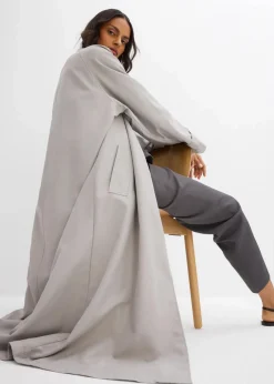 bonprix Jacken & Mäntel|Bekleidung·Hosen^Fließender Trenchcoat schattengrau