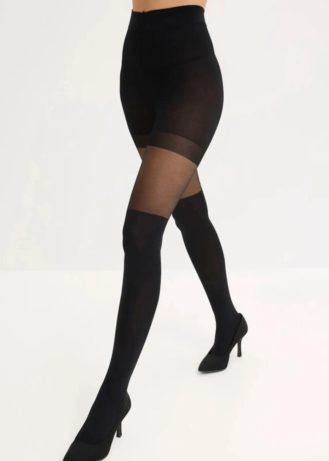 bonprix Wäsche·Socken & Strumpfhosen|Socken & Strumpfhosen^Formende Overknee Strumpfhose schwarz