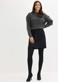 bonprix Wäsche·Socken & Strumpfhosen|Socken & Strumpfhosen^Formende ultra-blickdichte Strumpfhose mit Belly-Control und Komfortbündchen, 80 DEN schwarz